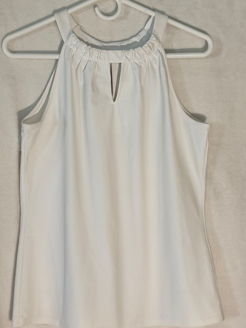Classic White Halter Neck Tank Top
